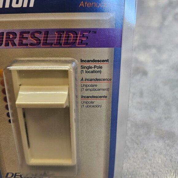 Leviton 611-6621-I  Decora Sureslide 600W Dimmer Switch Ivory - Picture 4 of 11